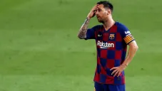Lionel Messi en acción con Barcelona