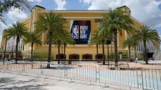 Arena de basquetbol en la 'burbuja' de la NBA