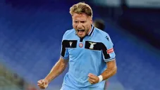 Ciro Immobile celebra una anotación en la Serie A