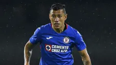 Domínguez, durante un partido de Cruz Azul