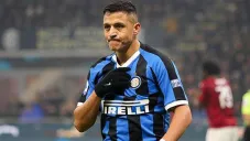 Alexis Sánchez durante un duelo con el Inter en Serie A
