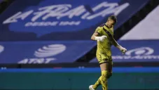 Vikonis celebrando una anotación de Puebla