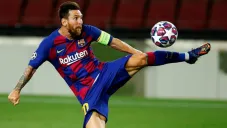 Lionel Messi en acción con Barcelona