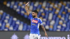 Insigne en partido con Napoli