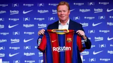 Ronald Koeman en su presentación con Barcelona