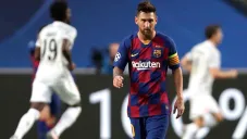 Lionel Messi durante un duelo con Barcelona