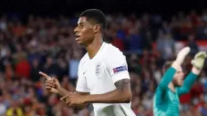 Marcus Rashford durante un partido con Inglaterra