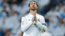 Sergio Ramos durante un duelo con el Real Madrid
