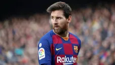Messi en partido con Barcelona