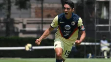 Naveda celebra un gol con América Sub 20