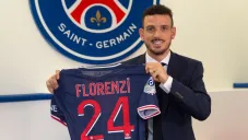 Alessandro Florenzi en su presentación con el PSG