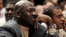Michael Jordan durante un evento