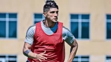 Alan Pulido en una práctica del Sporting Kansas City