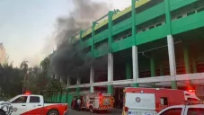 El humo en el Estadio León se podía apreciar a una distancia considerable