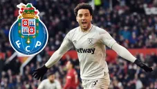 Felipe Anderson durante un duelo con el West Han