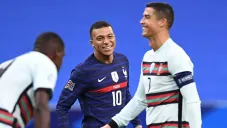 Mbappé y Ronaldo en partido