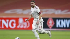 Héctor Herrera en acción ante Holanda