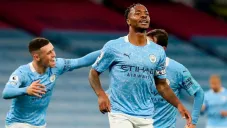 Raheem Sterling luego de anotar el gol de la victoria
