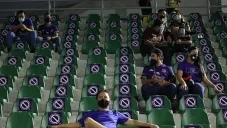 Los aficionados en el Estadio Kraken