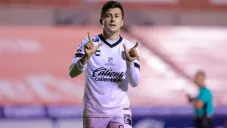 Fernando Madrigal luego de anotar gol con el Querétaro