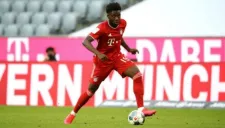 Alphonso Davies en un partido del Bayern Múnich