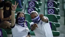 Afición de Rayados en el Kraken