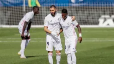 Karim Benzema con Vinicius