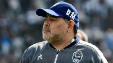Maradona en partido con Gimnasia