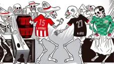 El PSV mandó celebró el Día de Muertos con un grabado de Guadalupe Posadas