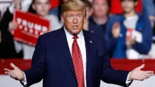 Donald Trump, durante un discurso de su campaña