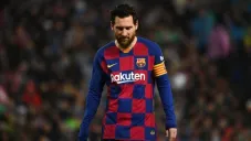 Messi en partido con Barcelona