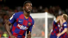 Dembélé en partido con Barcelona