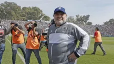 Diego Maradona, técnico de Gimnasia