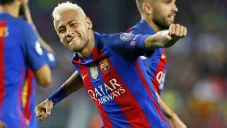 Neymar celebra un gol con el Barcelona