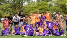 Defensor Sporting en festejo del título obtenido