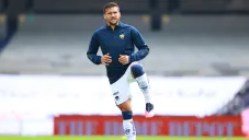 El futbolista en un entrenamiento del club universitario