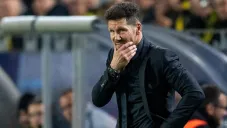 Diego Simeone en partido con el Atlético