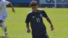 Alejandro Santana en la concentración con la Selección