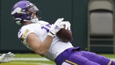 Adam Thielen en un juego de los Vikings