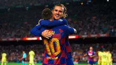 Messi y Griezmann en festejo