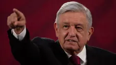 López Obrador durante una conferencia de prensa