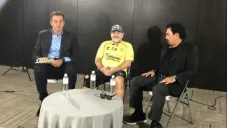 David Faitelson, Diego Armando Maradona y Hugo Sánchez en entrevista