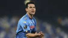 Chucky Lozano jugando con Napoli