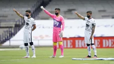 Iniestra, Talavera y Dinenno previo a un partido en CU