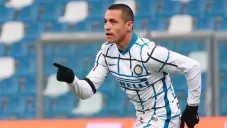 Alexis Sánchez luego de anotar gol a favor del Inter de Milán