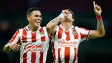 Chivas en festejo de gol