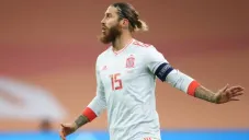 Sergio Ramos en un partido con la Selección Española