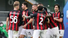 Jugadores del AC Milan celebrando un gol