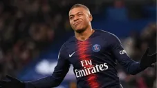 Mbappé en partido con el PSG