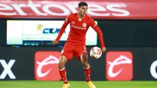 Alan Medina durante un partido con Toluca